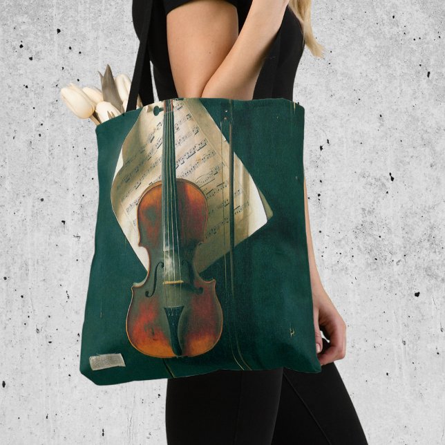 Tote Bag Old Violon Still Life par William Michael Harnett (Créateur téléchargé)