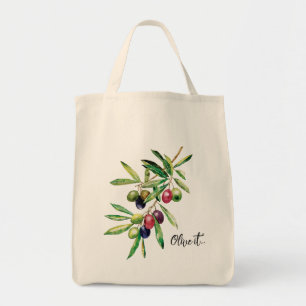 Tote Bag Olives aquarelles