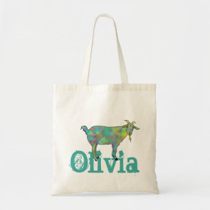 Tote Bag Olivia Chèvre Mignonne Excentrique Art Animal Colo