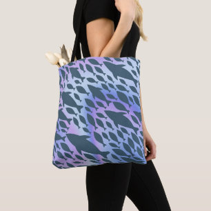 Tote Bag Ombre Poisson Requin Baleine sur galaxie en pente