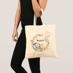 Tote Bag On Peut Attendre Le Baby shower Teddy Bear Garçon