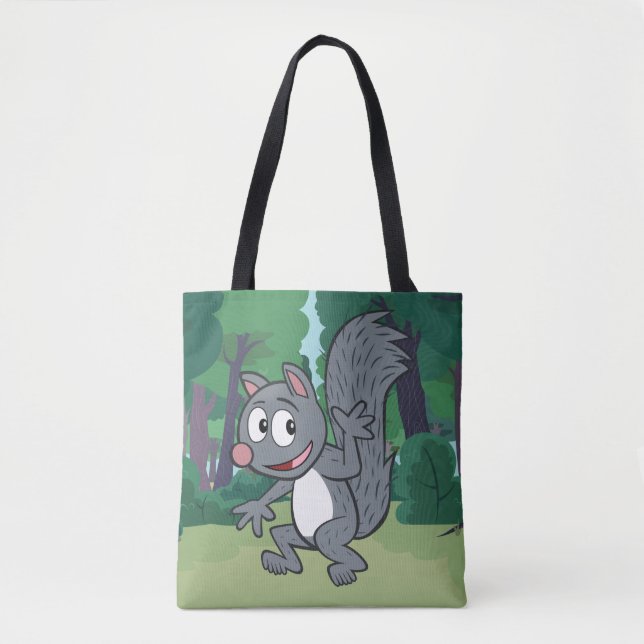 Tote Bag Ondulation grise d'écureuil de Rick | de garde (Devant)