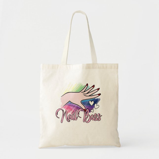 Tote Bag Ongle polonais Lover cadeau 'Nail Boss Nail Tech N (Devant)