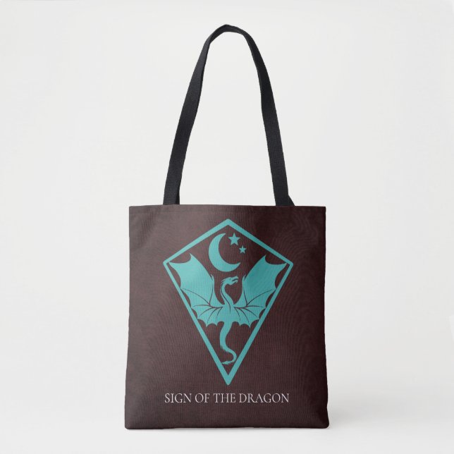 Tote Bag Onglet Dragon avec texte personnalisé (Devant)