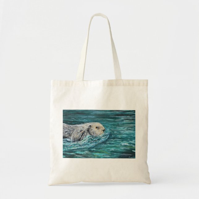 Tote Bag Ooh Goody Lunchtime Sea Otter Peinture (Devant)