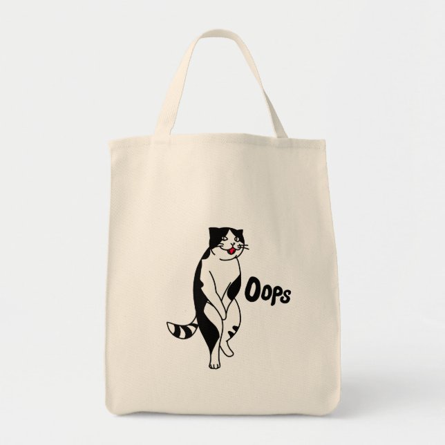 Tote Bag Oops cat (Devant)