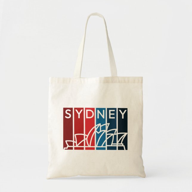 Tote Bag Opéra de Sydney Abstrait pour les amateurs de voya (Devant)