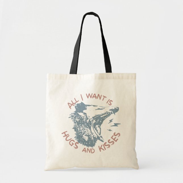 Tote Bag Opossum Possum Souhaitant Aimer Drôle Mème Animal (Devant)
