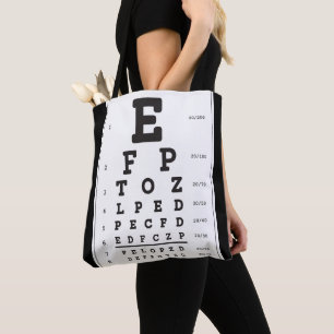 Tote Bag Optométrie Ophthomolgiste Oye Doctor Eye Chart