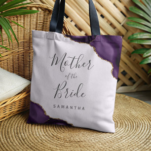 Tote Bag Or Agate Lavande Mère de la Mariée Pourpre