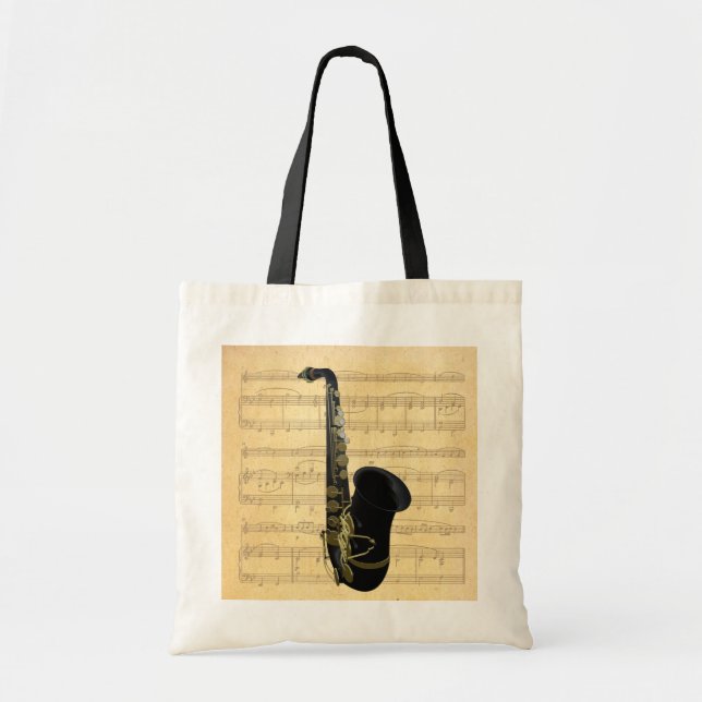Tote Bag Or et métiers et achats noirs de toile de (Devant)