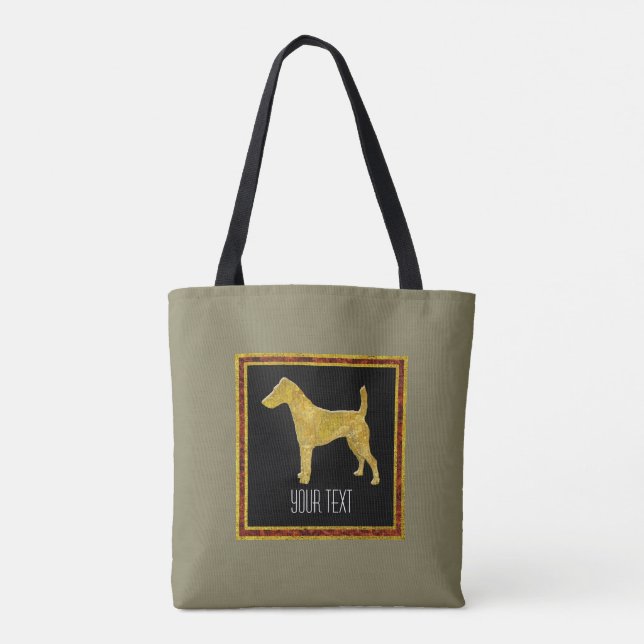 Tote Bag Or lisse de Fox Terrier votre couleur (Dos)
