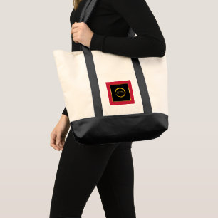Tote Bag or noir rouge logo professionnel promotionnel