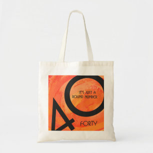Tote Bag Orange 40 Anniversaire de la Décennie