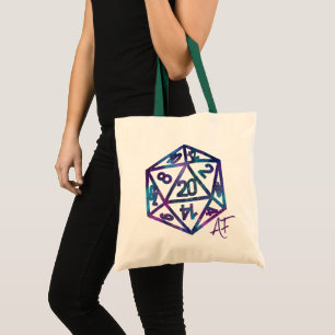 Tote Bag Orange D20 Crit AF Jeu PnP joueur de rôle