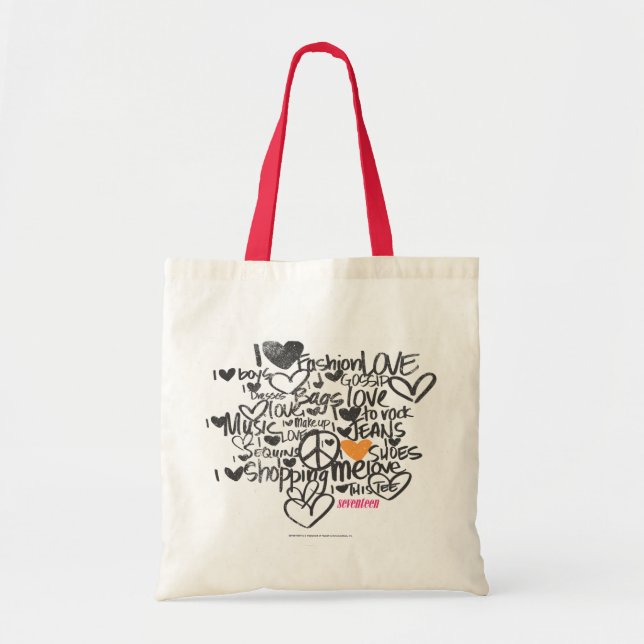 Tote Bag Orange de graffiti (Devant)