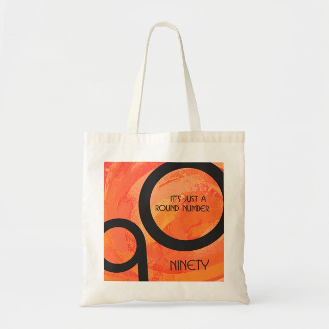 Tote Bag Orange Décennie 90e anniversaire (Devant)