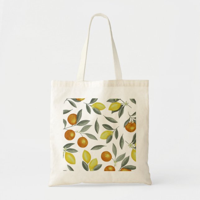 Tote Bag Orange et citron (Devant)