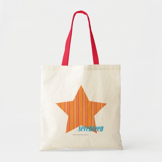 Tote Bag Orange mince 4 de rayures (Devant)