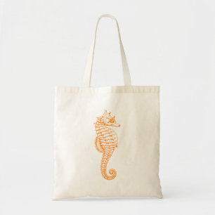 Tote Bag Orange Seahorse