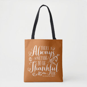 Tote Bag Orange toujours remerciant Citation Thanksgiving
