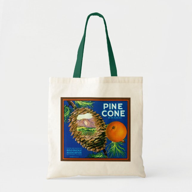 Tote Bag Oranges de cône de pin (Devant)