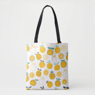 Tote Bag Oranges fruits sans couture motif