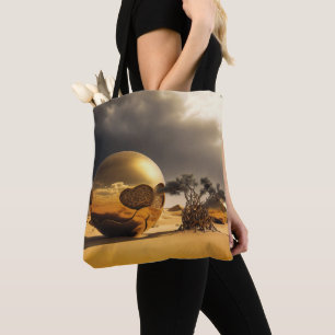Tote Bag Orbes dorées dans la tempête du désert