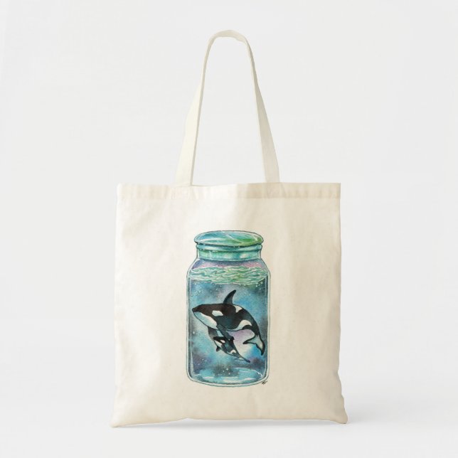 Tote Bag Orca dans le Jar (Devant)