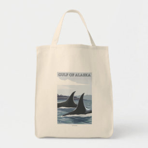 Tote Bag Orca Whales #1 - Golfe de l'Alaska