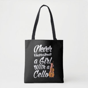 Tote Bag Orchestre de filles du Cello Player Musicien d'am