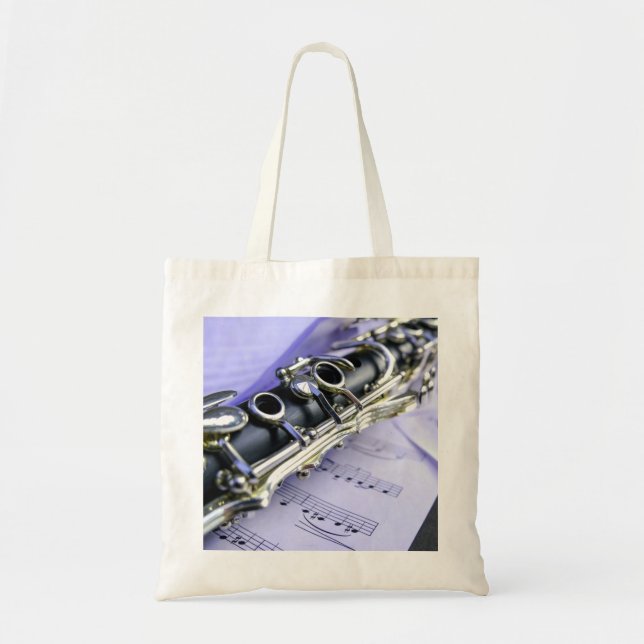 Tote Bag Orchestre de musique Clarinet Sheet (Devant)