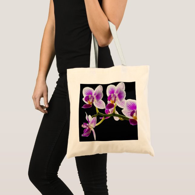 Tote Bag Orchidée blanche et violette (Devant (produit))