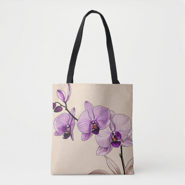 Tote Bag Orchidée botanique élégant (Devant)