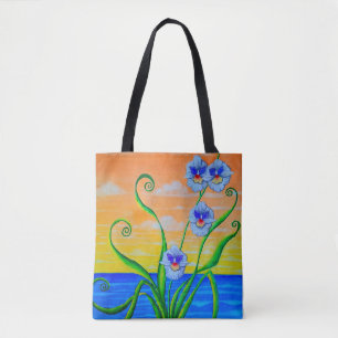Tote Bag Orchidées océaniques couchers de soleil