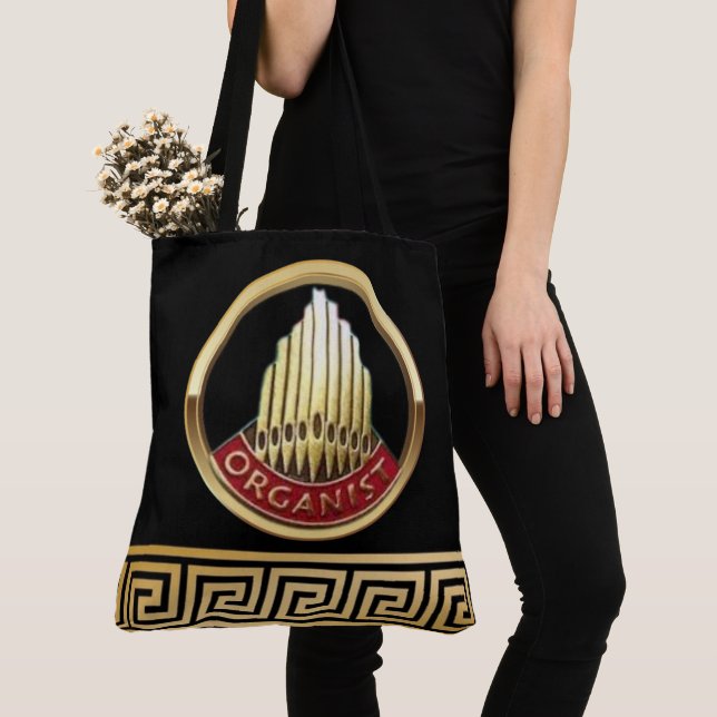 Tote Bag Organist Pipe Organ Facture Musique Livre unisex C (De près)