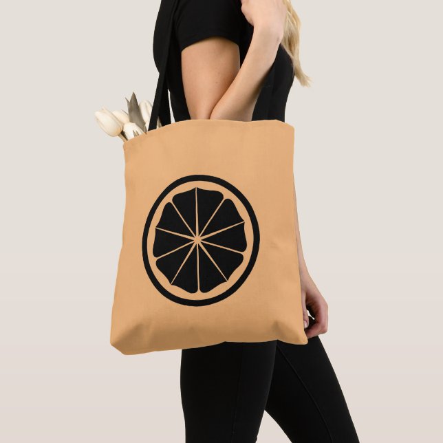 Tote Bag Oriental Noir Japon Seishinkai Mon Vector Art (De près)