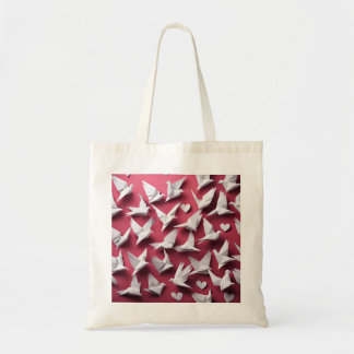 Tote Bag Origami Art - Symphonie des ailes blanches : les c