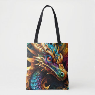 Tote bag original Dragon dans le style steampunk