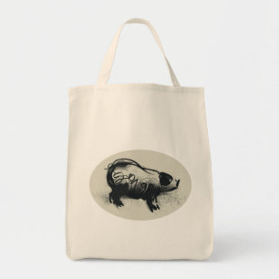 Tote Bag Original Pig Drawing with 2019
