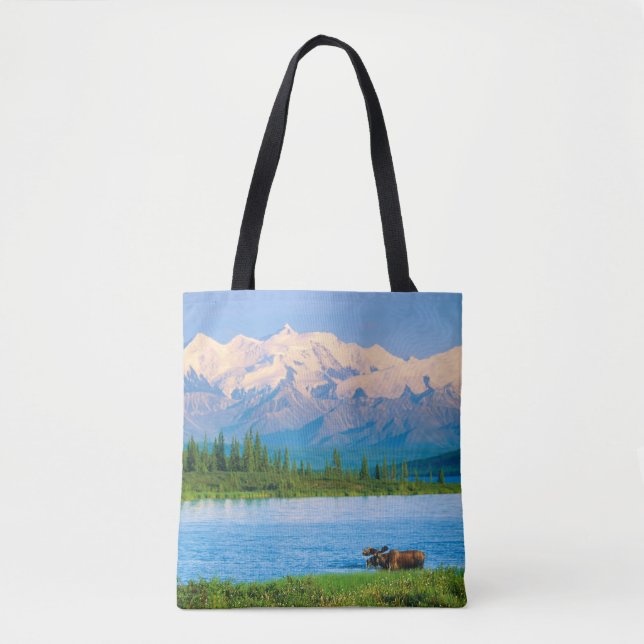 Tote Bag Orignal mâle dans le Wonder Lake (Devant)