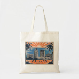 Tote Bag Orlando Florida Skyline Style Vintage du milieu du