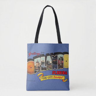 Tote Bag Orlando Florida Vintage Retro Design