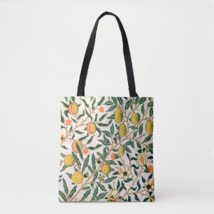 Tote Bag Ornement blanc de la grenade à fruits William Mor
