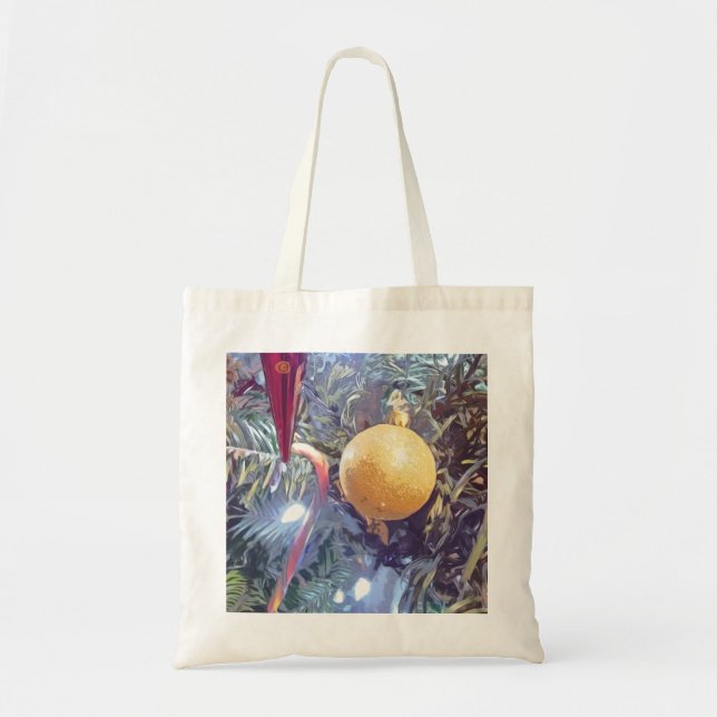 Tote Bag Ornements de vacances en hiver (Devant)