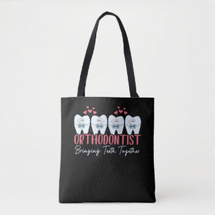 Tote Bag Orthodontiste qui rassemble les dents