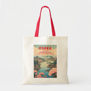 Tote Bag Osaka Japon Mont Fuji Travel Art Vintage