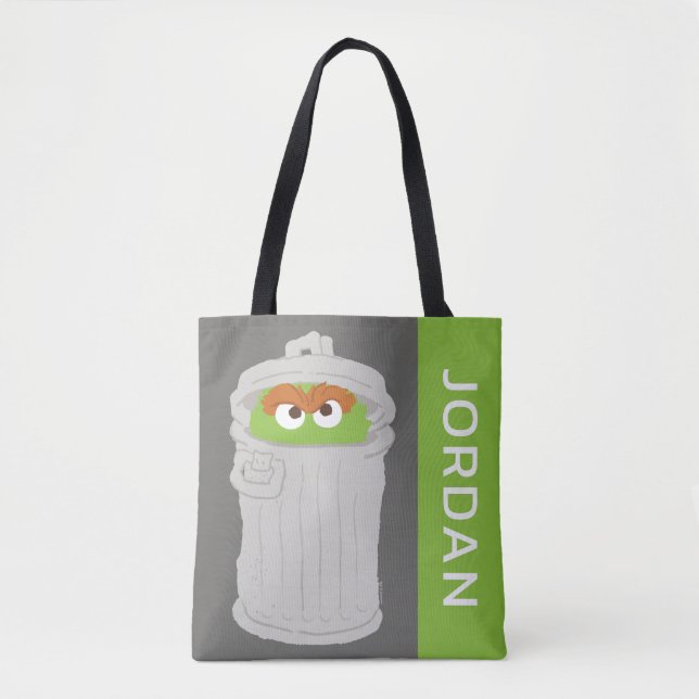Tote Bag Oscar le Groupement et sa poubelle | Ajouter Votre (Devant)