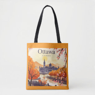 Tote Bag Ottawa Canada Édifice du Parlement, Ciel de la vil