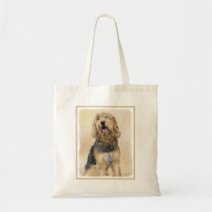 Tote Bag Otterhound Painting - Cute Original Dog Art